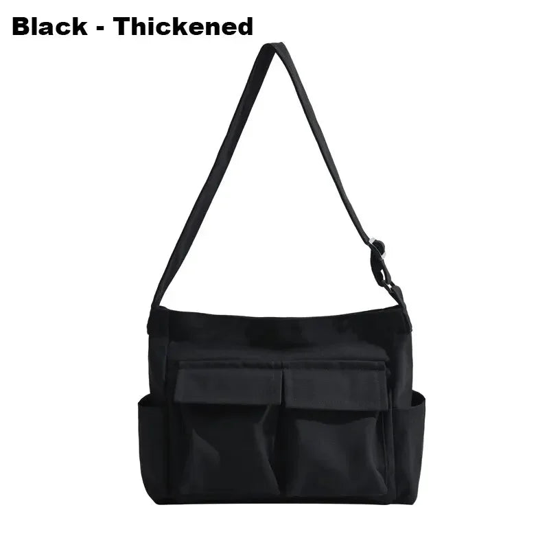 Vintage Canvas Shoulder Crossbody Tote Bag