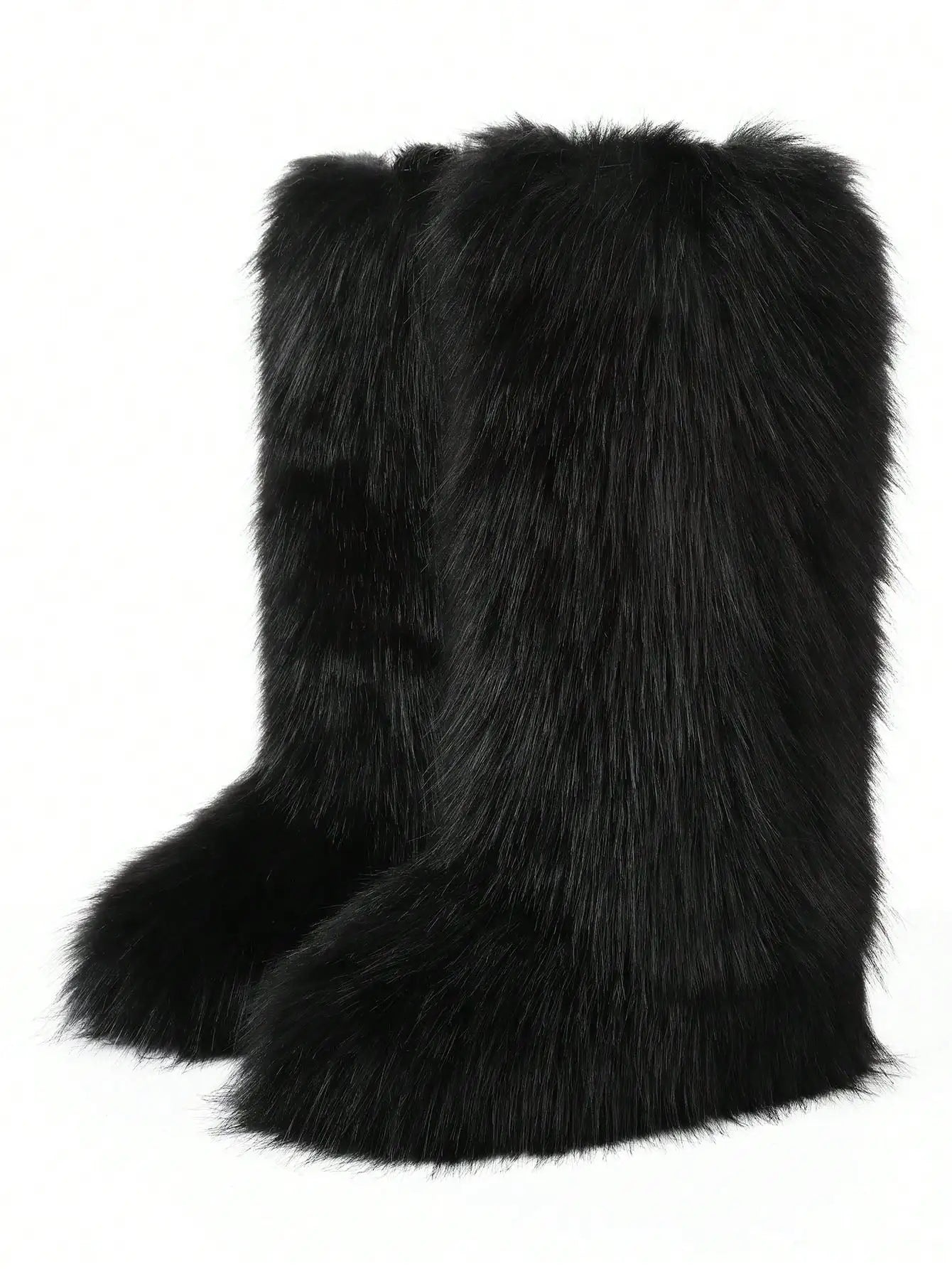 Furry Knee-High Luxury Winter Boots