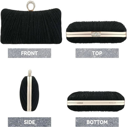 Gold Glitter Clutch Evening Purse