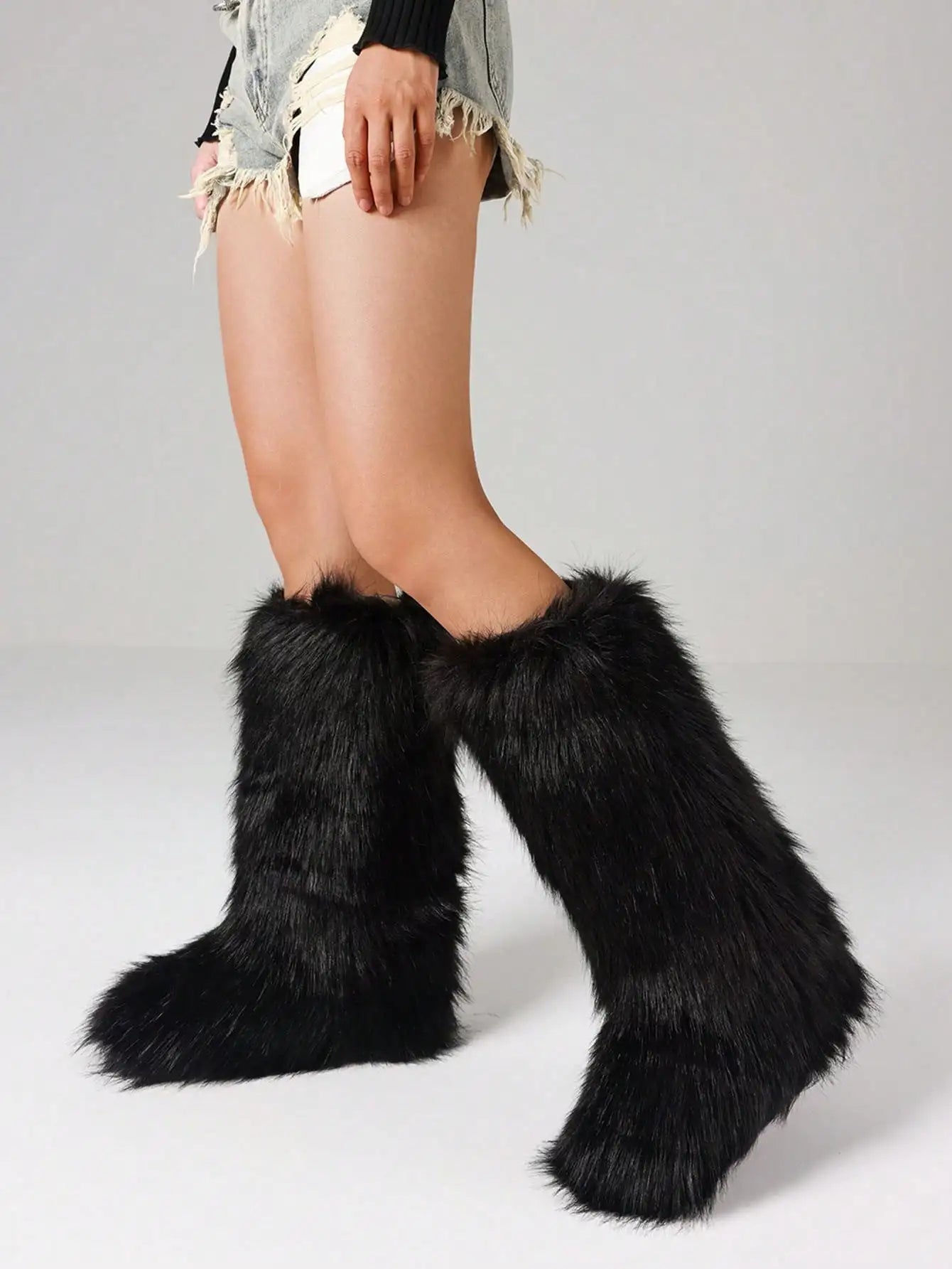 Furry Knee-High Luxury Winter Boots