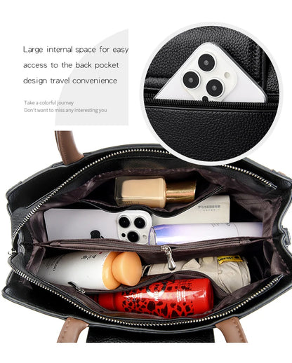 Fashion Large Capacity Leather Handbag