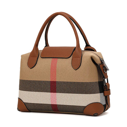 Exquisite women's bag canvas and leather