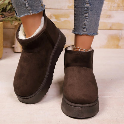 Real Sheepskin Wool Low-cut Warm Ladies Boots