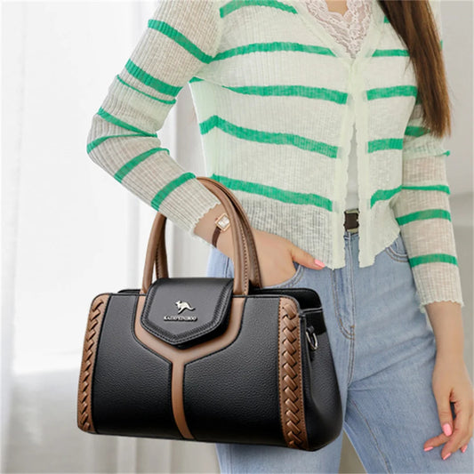 Fashion Large Capacity Leather Handbag
