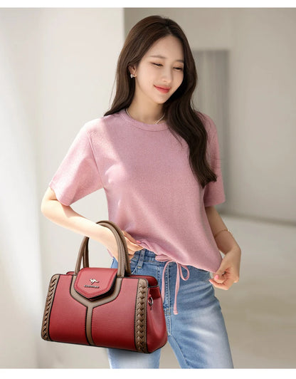 Fashion Large Capacity Leather Handbag