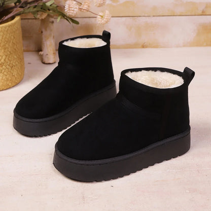 Real Sheepskin Wool Low-cut Warm Ladies Boots