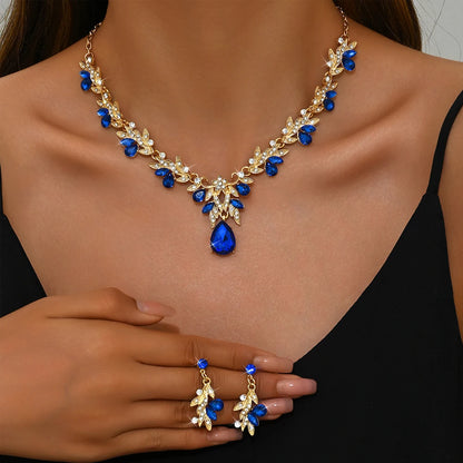 Necklace Earrings Set  Crystal