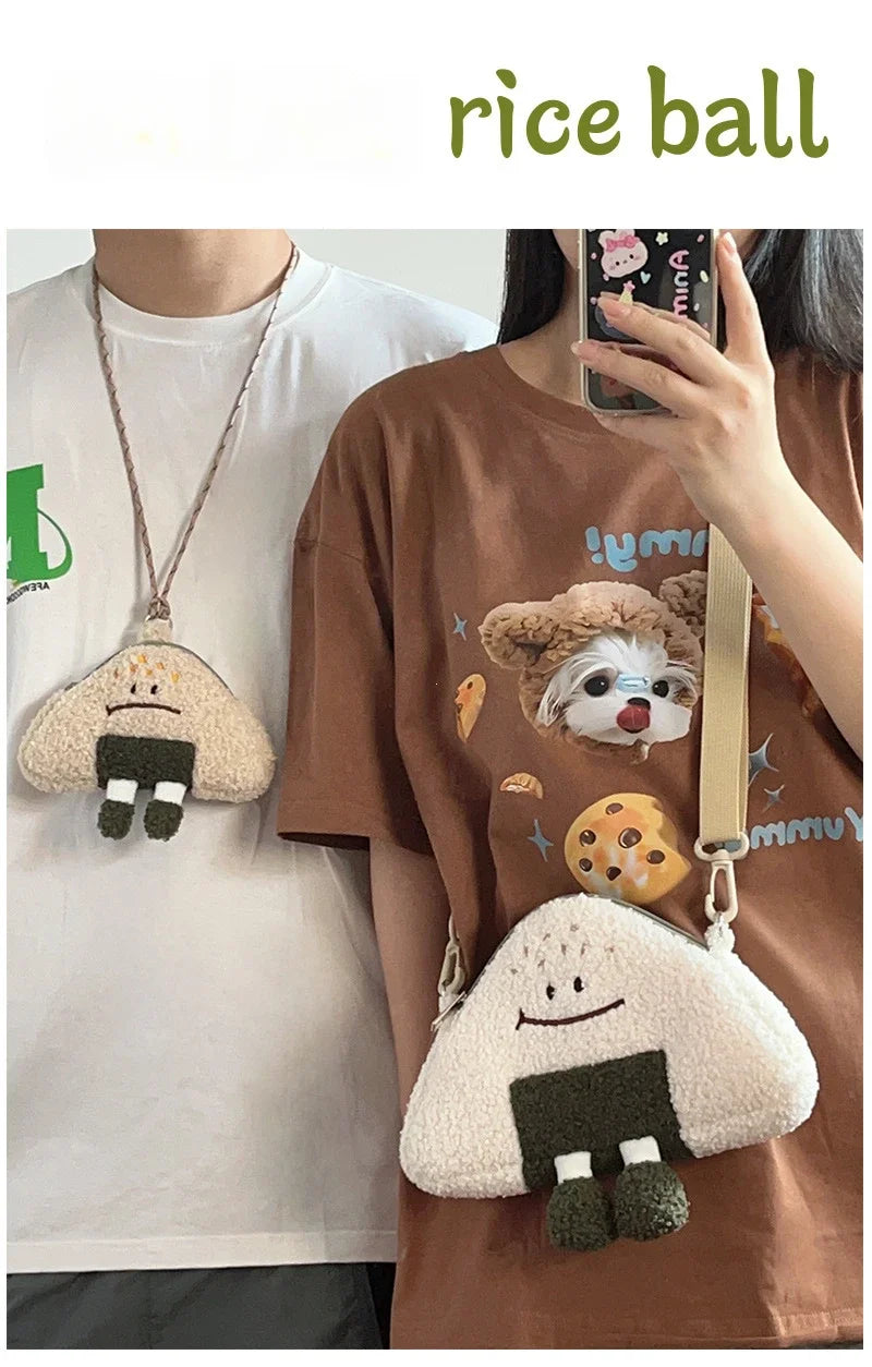 Plush Shoulder Crossbody and Satchel Bag