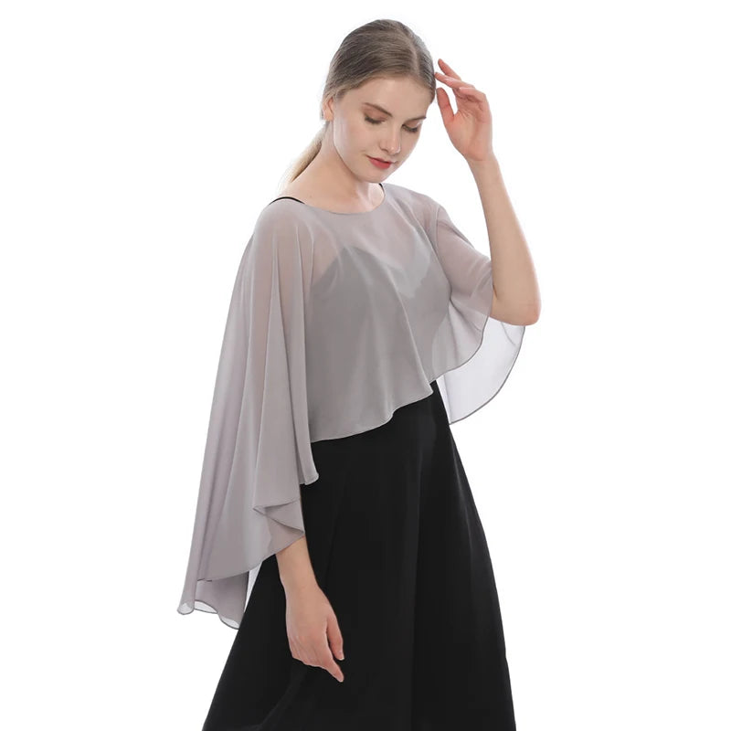 Chiffon Shawl Solid Color