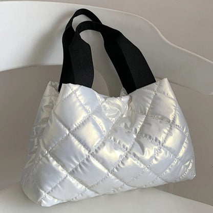 Puffer Shoulder Down Cotton Padded Tote Bag
