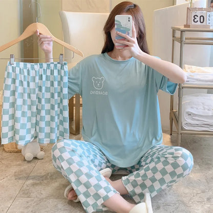 New women's three-piece pajamas homewear