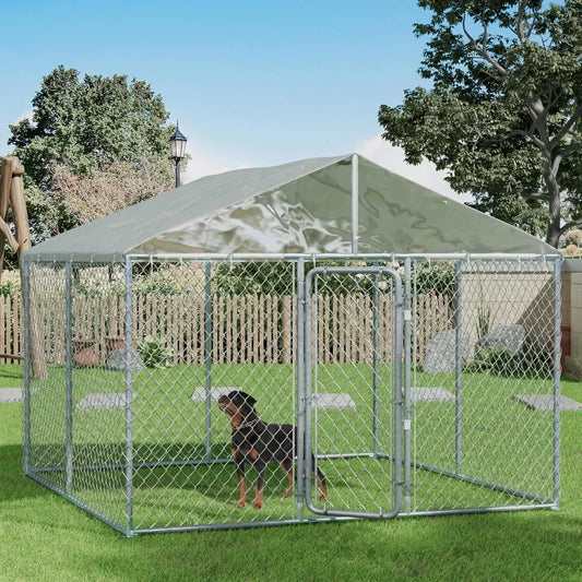 Outdoor Large Dog Kennel with Roof