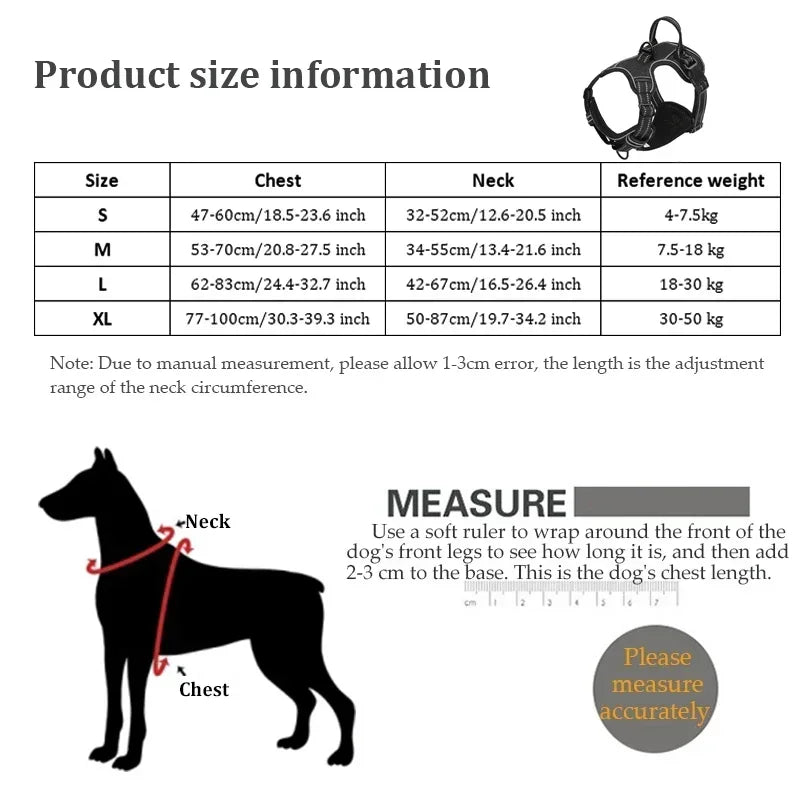 Adjustable Nylon Dog Harness Vest No Pull