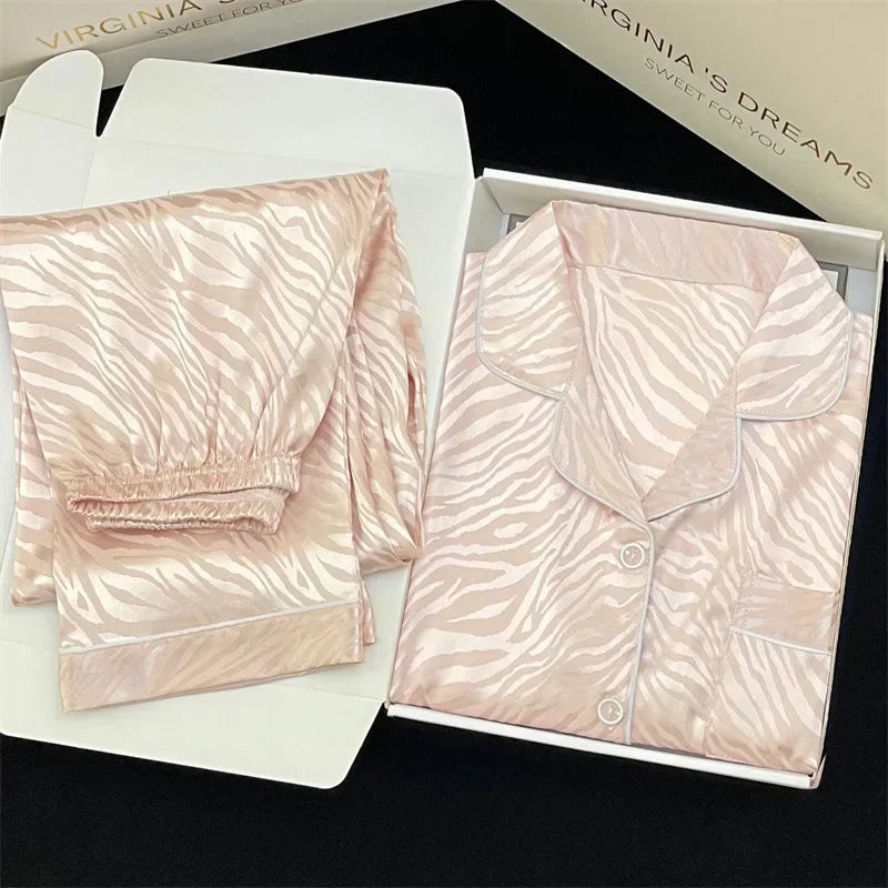High Quality Ice Silk Light Luxury Pajamas