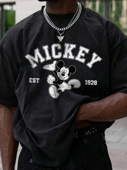 Disney Mickey Mouse Print Short Sleeve T-Shirt