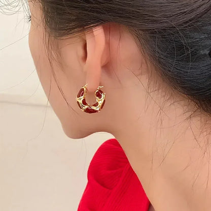 Hoop Earrings for Women Gold Plated