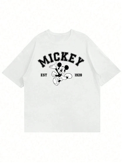 Disney Mickey Mouse Print Short Sleeve T-Shirt