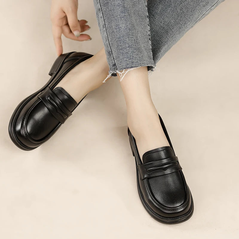 Women's Casual Leather Loafers Slip On