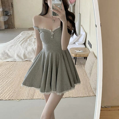 Dress Short Lace Pleated A-line Skirt 2025
