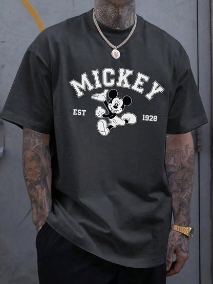 Disney Mickey Mouse Print Short Sleeve T-Shirt