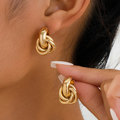 Stainless Steel Chunky Hoop Earrings