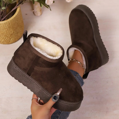 Real Sheepskin Wool Low-cut Warm Ladies Boots