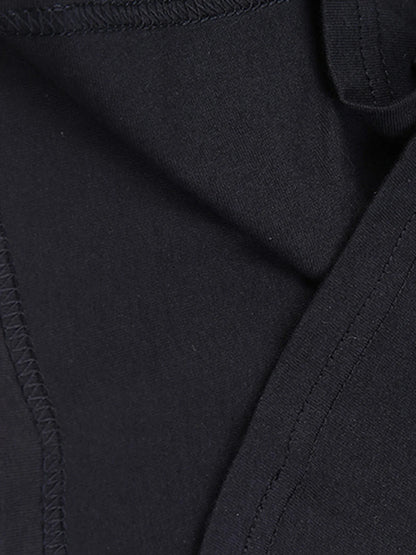 Casual Black Cotton T-Shirt