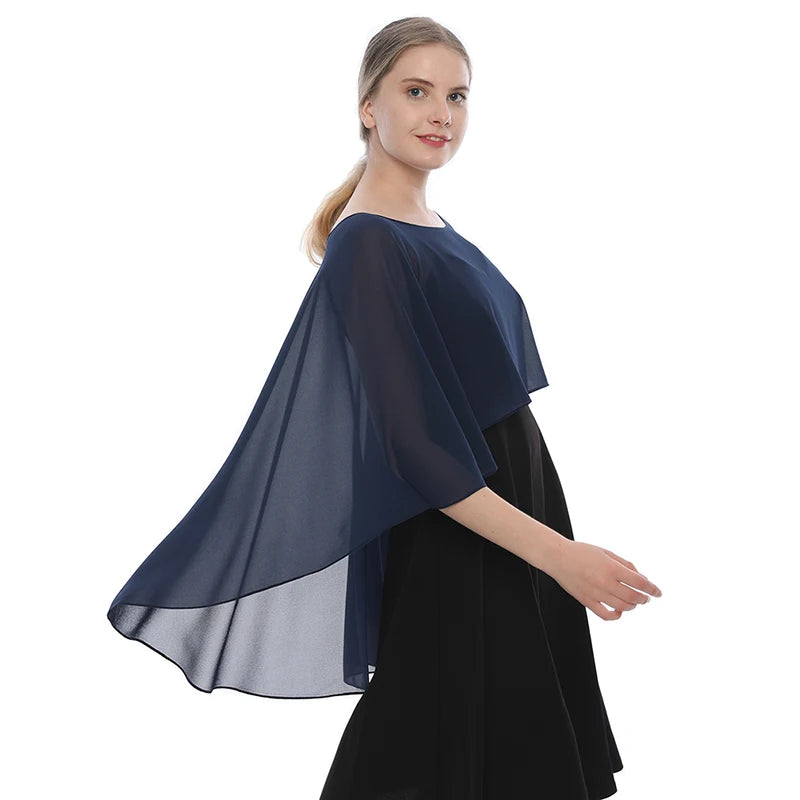 Chiffon Shawl Solid Color