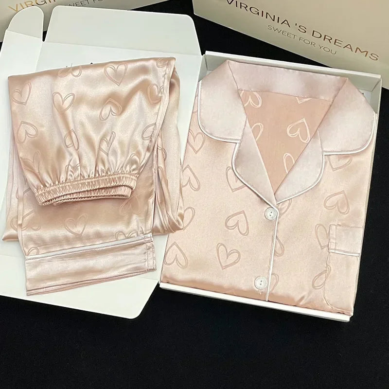 High Quality Ice Silk Light Luxury Pajamas