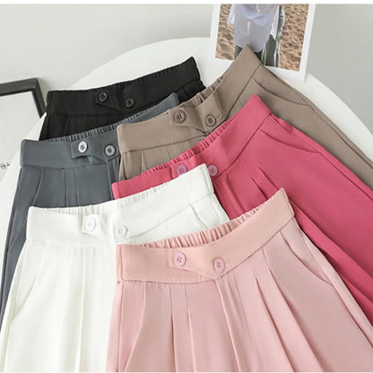 Wide Office Trousers  High Waist