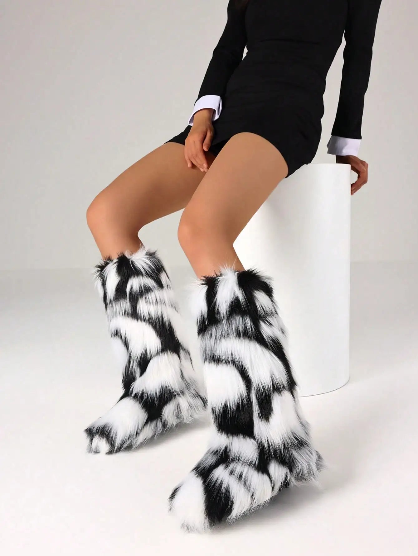Furry Knee-High Luxury Winter Boots