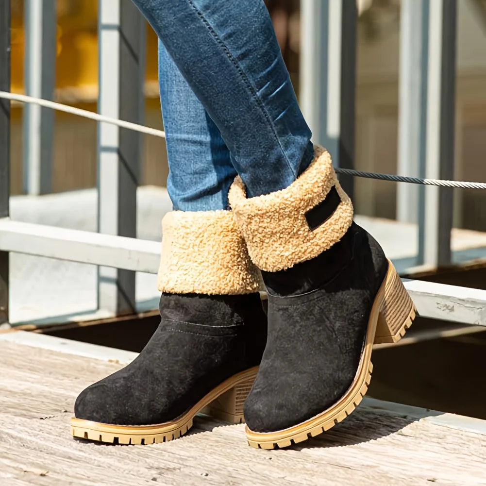 Snow Boots Women Platform Block Chunky
