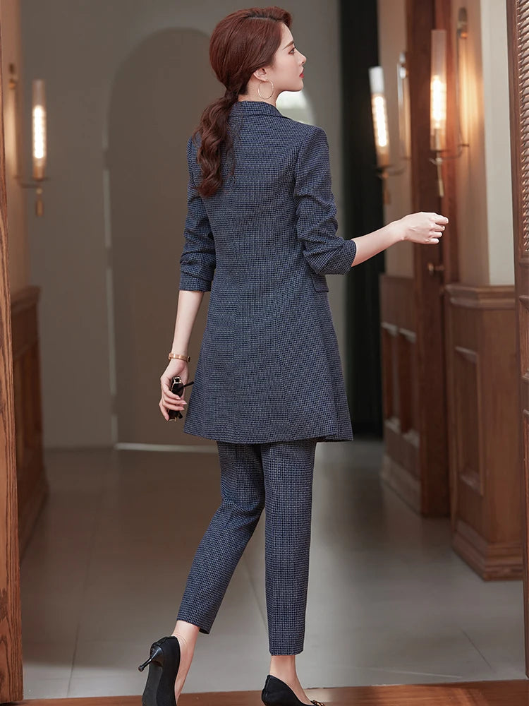 2 Piece Suit  Yellow Gray Red Plaid