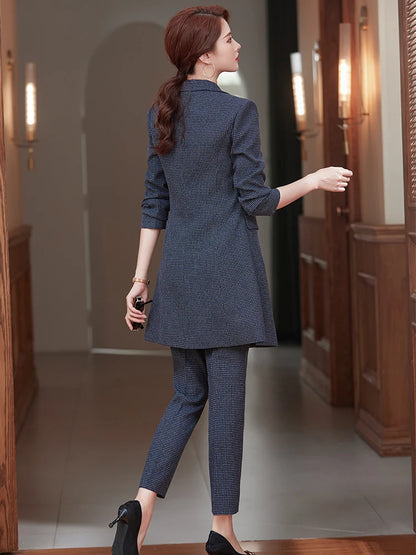 2 Piece Suit  Yellow Gray Red Plaid