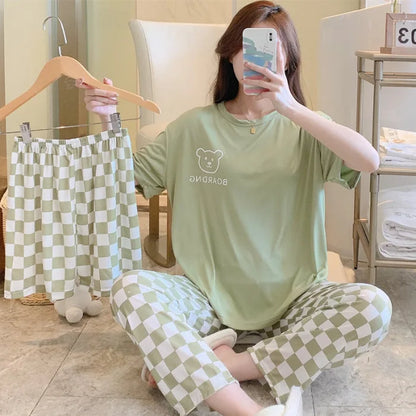 New women's three-piece pajamas homewear
