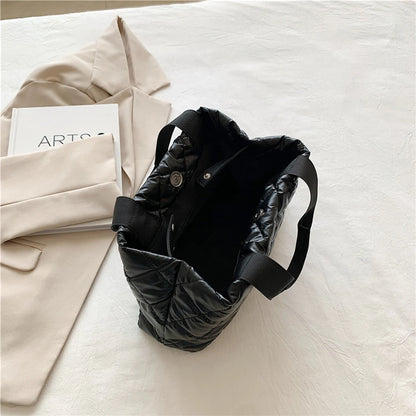 Puffer Shoulder Down Cotton Padded Tote Bag