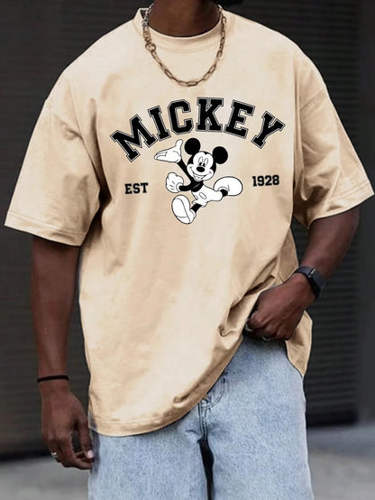 Disney Mickey Mouse Print Short Sleeve T-Shirt