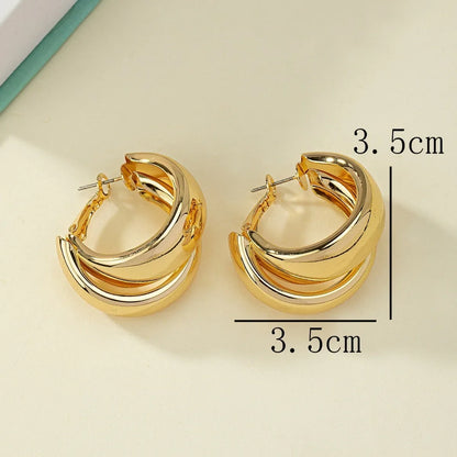 Stainless Steel Chunky Hoop Earrings