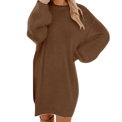 Winter Sweater Knit Crewneck Long-Sleeve