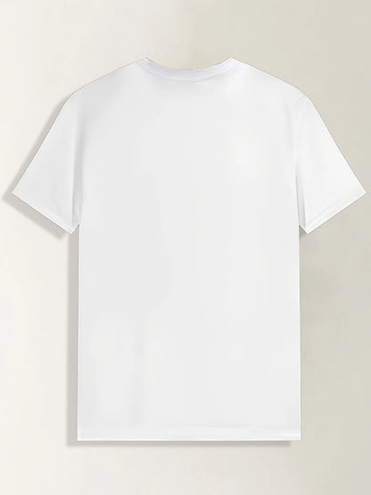 Crew Neck T-Shirt, 100% Polyester Knit