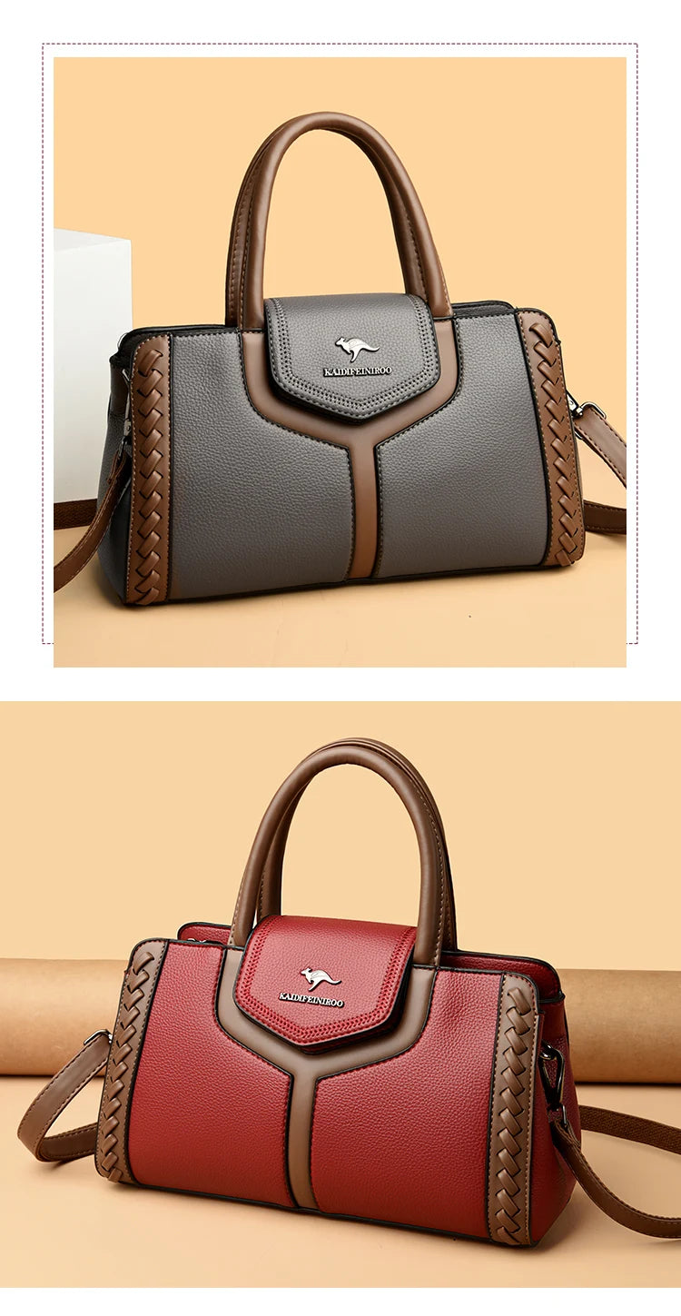 Fashion Large Capacity Leather Handbag