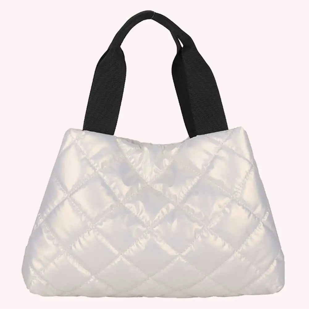 Puffer Shoulder Down Cotton Padded Tote Bag