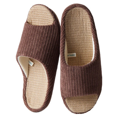 Gray  38-39 only Unisex House Slippers Corduroy
