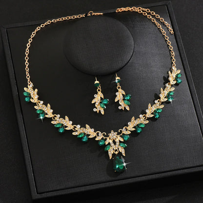 Necklace Earrings Set  Crystal