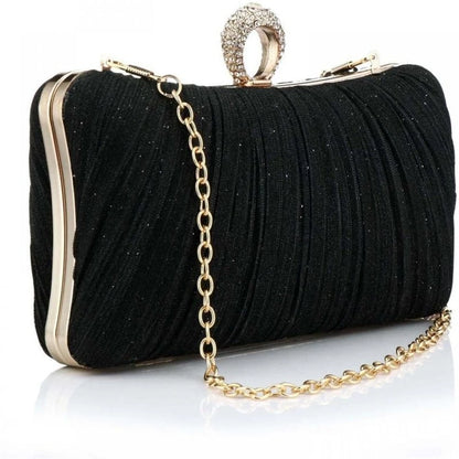 Gold Glitter Clutch Evening Purse