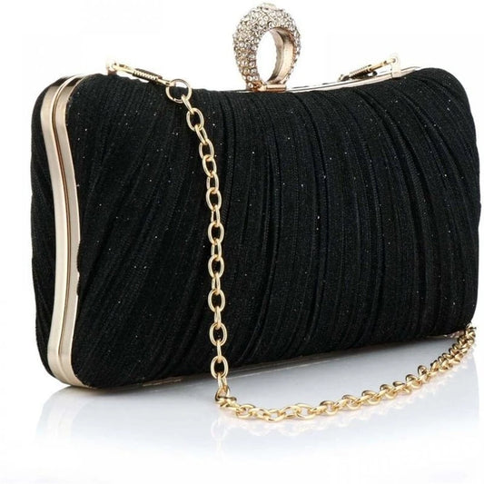 Gold Glitter Clutch Evening Purse
