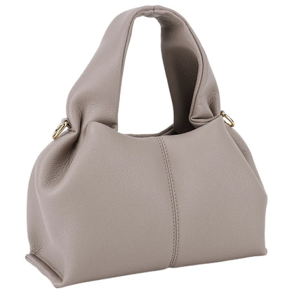 Soft Cloud Bag Solid Color Dumpling Clutch Purse with Removable Strap Retro Crossbody Bag Top Handle Bag for Women