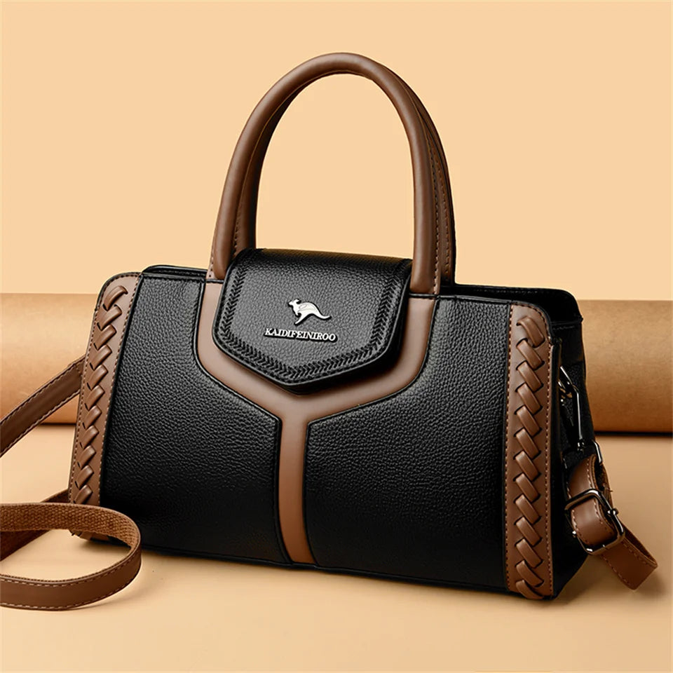 Fashion Large Capacity Leather Handbag