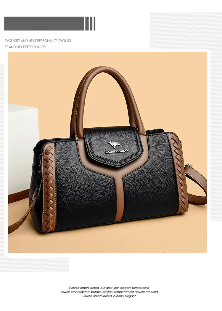 Fashion Large Capacity Leather Handbag