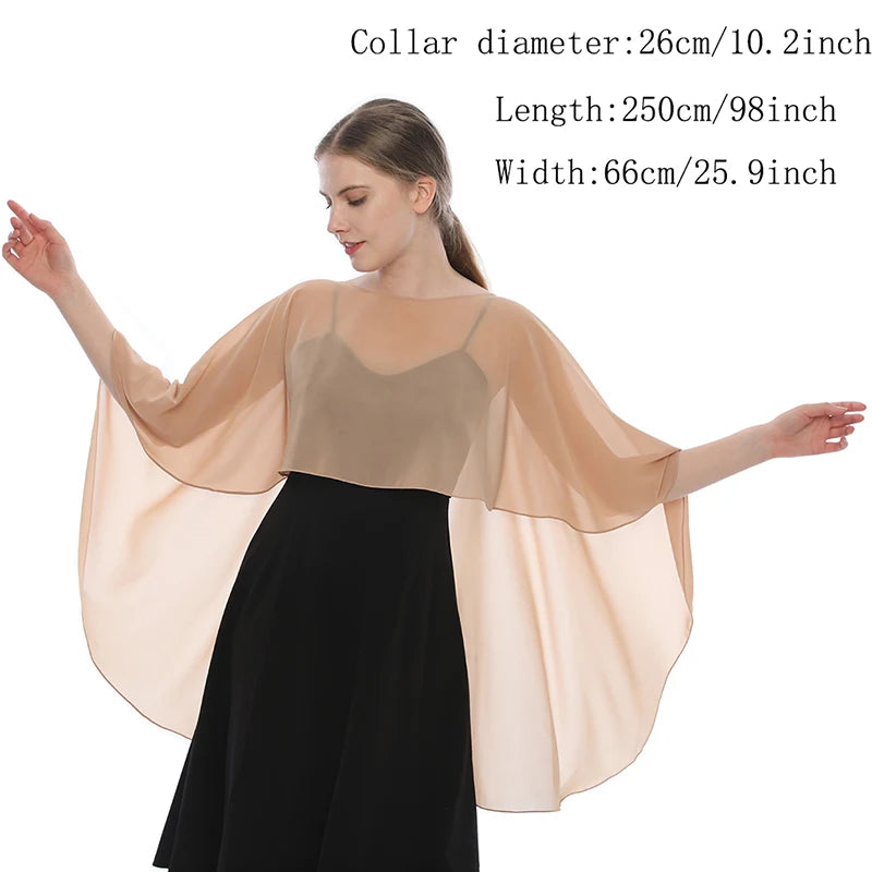 Chiffon Shawl Solid Color
